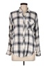 Rails 100% Rayon Plaid Gray Long Sleeve Button-Down Shirt Size M - photo 1
