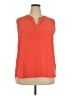 Papermoon 100% Polyester Orange Sleeveless Blouse Size 2X - photo 1
