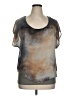 World Unity 100% Cotton Gray Short Sleeve Blouse Size XL - photo 1