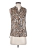 Bella Dahl 100% Viscose Animal Print Brown Sleeveless Blouse Size XS - photo 1