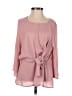 Shein 100% Polyester Pink 3/4 Sleeve Blouse Size S - photo 1