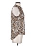 Bella Dahl 100% Viscose Animal Print Brown Sleeveless Blouse Size XS - photo 4
