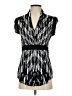 Calvin Klein 100% Polyester Black Short Sleeve Blouse Size XS - photo 1