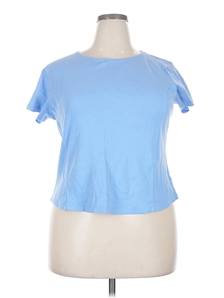 Pre-owned Coldwater Creek Short Sleeve T-shirt In Blue