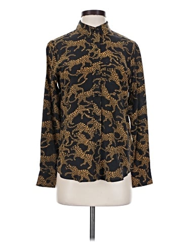 Rails Long Sleeve Silk Top (view 1)