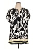 Privilege Print Ivory Short Sleeve Blouse Size XL - photo 1