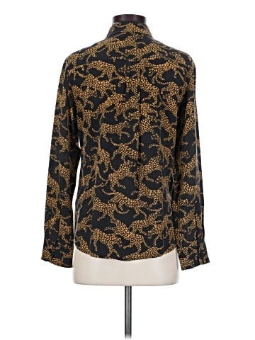 Rails Long Sleeve Silk Top (view 2)