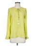 Etcetera 100% Silk Green Long Sleeve Silk Top Size 0 - photo 1