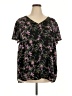 Fortune + Ivy 100% Polyester Black Short Sleeve Blouse Size 2X - photo 1