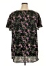 Fortune + Ivy 100% Polyester Black Short Sleeve Blouse Size 2X - photo 2