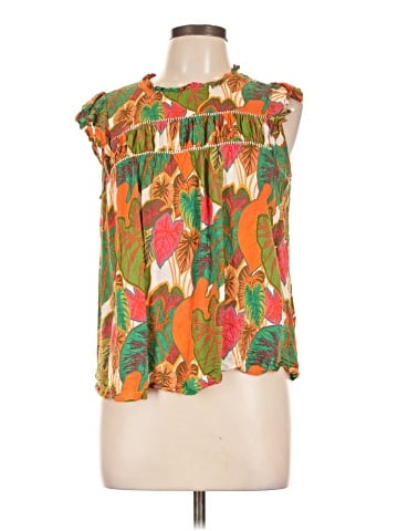 Rose + Olive Sleeveless Blouse (view 1)