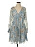J.Crew Paisley Blue Casual Dress Size 00 - photo 1