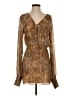 Alexis 100% Polyester Animal Print Brown Casual Dress Size XS - photo 1