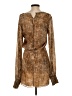 Alexis 100% Polyester Animal Print Brown Casual Dress Size XS - photo 2