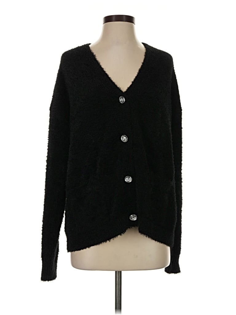 Pre-owned John Paul Richard Cardigan Sweater In Black