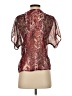 Xhilaration 100% Polyester Burgundy Short Sleeve Blouse Size XS - photo 2