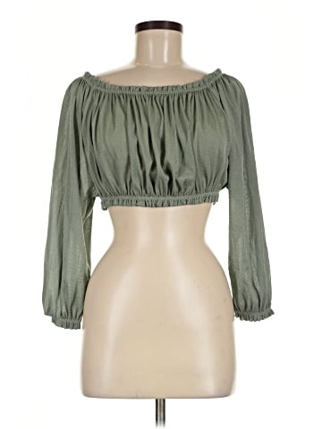 Zara W&B Collection 3/4 Sleeve Blouse (view 1)