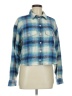American Eagle Outfitters 100% Cotton Plaid Blue Jacket Size M - photo 1