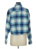 American Eagle Outfitters 100% Cotton Plaid Blue Jacket Size M - photo 2