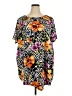 Roaman's Print Black Casual Dress Size 2X - photo 1