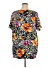 Roaman's Print Black Casual Dress Size 2X - photo 2