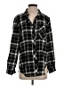 Athleta 100% Cotton Plaid Black Long Sleeve Button-Down Shirt Size S - photo 1
