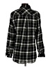 Athleta 100% Cotton Plaid Black Long Sleeve Button-Down Shirt Size S - photo 2