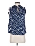 Kate Spade New York 100% Polyester Polka Dots Blue Sleeveless Blouse Size XS - photo 1