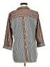 Chico's Stripes Brown 3/4 Sleeve Button-Down Shirt Size Med (1) - photo 2