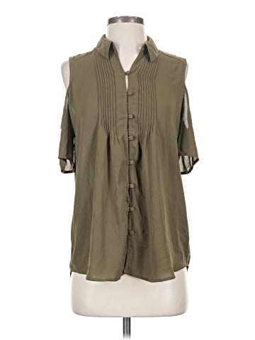 Express Sleeveless Button-Down Shirt (view 1)