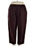 Basic Editions Solid Burgundy Casual Pants Size 3X - photo 1