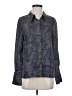 Ecru 100% Silk Paisley Blue Blouse Size S - photo 1