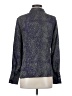 Ecru 100% Silk Paisley Blue Blouse Size S - photo 2