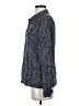 Ecru 100% Silk Paisley Blue Blouse Size S - photo 5