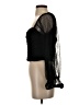A. Peach 100% Polyester Black 3/4 Sleeve Top Size S - photo 5
