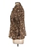 Studio 1940 100% Polyester Animal Print Brown 3/4 Sleeve Blouse Size L - photo 5
