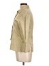 Zanella Tweed Tan 3/4 Sleeve Button-Down Shirt Size 10 - photo 5