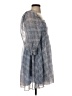 Storia 100% Polyester Plaid Blue Casual Dress Size S - photo 4