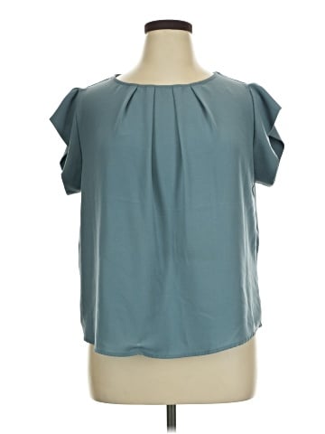 Shein Curve Short Sleeve Blouse (view 1)
