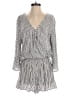 Elan 100% Rayon Stripes Gray Romper Size M - photo 1