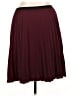 AB Studio 100% Polyester Solid Burgundy Casual Skirt Size XL - photo 2