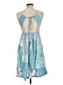 Assorted Brands 100% Rayon Paisley Blue Casual Dress Size L - photo 2