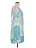 Assorted Brands 100% Rayon Paisley Blue Casual Dress Size L - photo 4