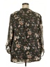 Papermoon 100% Polyester Floral Brown 3/4 Sleeve Blouse Size 2X - photo 2