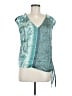 Tiny 100% Polyester Teal Sleeveless Blouse Size M - photo 1
