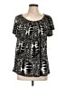 Style&Co Black Short Sleeve Blouse Size L - photo 1