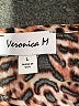 Veronica M. Animal Print Brown Long Sleeve Blouse Size L - photo 8
