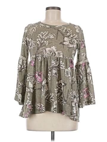 Easel 3/4 Sleeve Blouse (view 1)