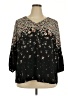 Collective Concepts 100% Polyester Black 3/4 Sleeve Blouse Size 2X - photo 1