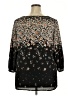 Collective Concepts 100% Polyester Black 3/4 Sleeve Blouse Size 2X - photo 2